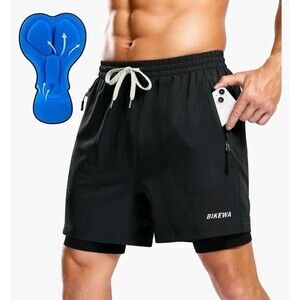 Bikewa Men's Mountain Bike Shorts 4D Padded Loose-fit Cycling Biking Bicycle...